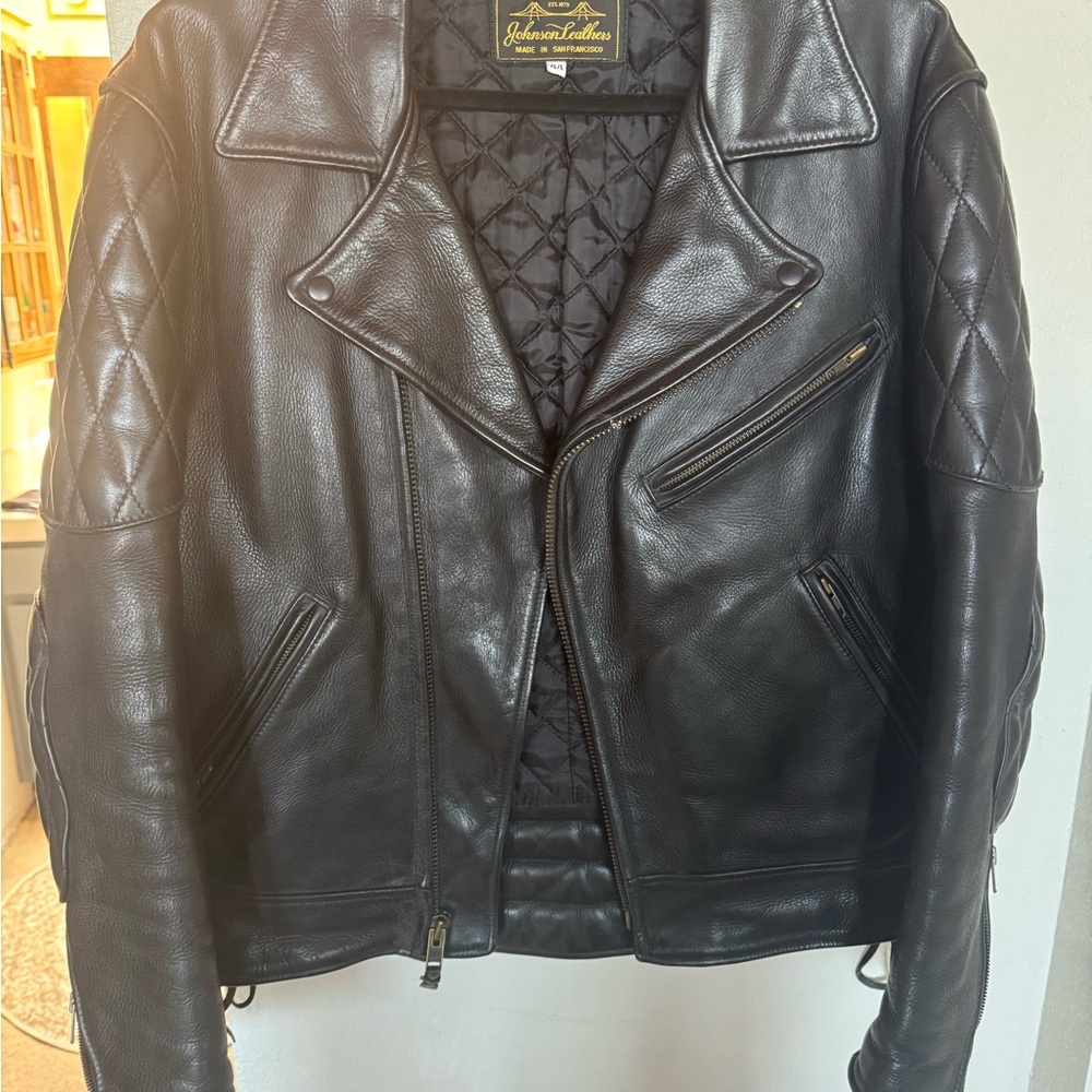 Johnson Leathers Black Leather Jacket
